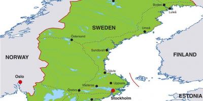 Kryeqyteti i Suedisë hartë