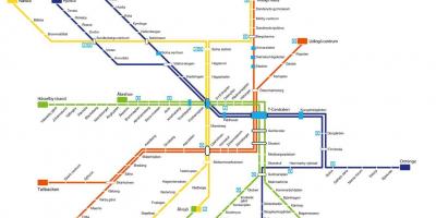 Harta e Stokholmit metro je