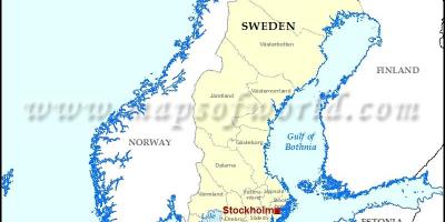 Stokholm në hartë të botës