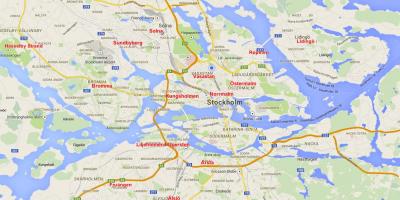Harta e Stokholmit lagjet e