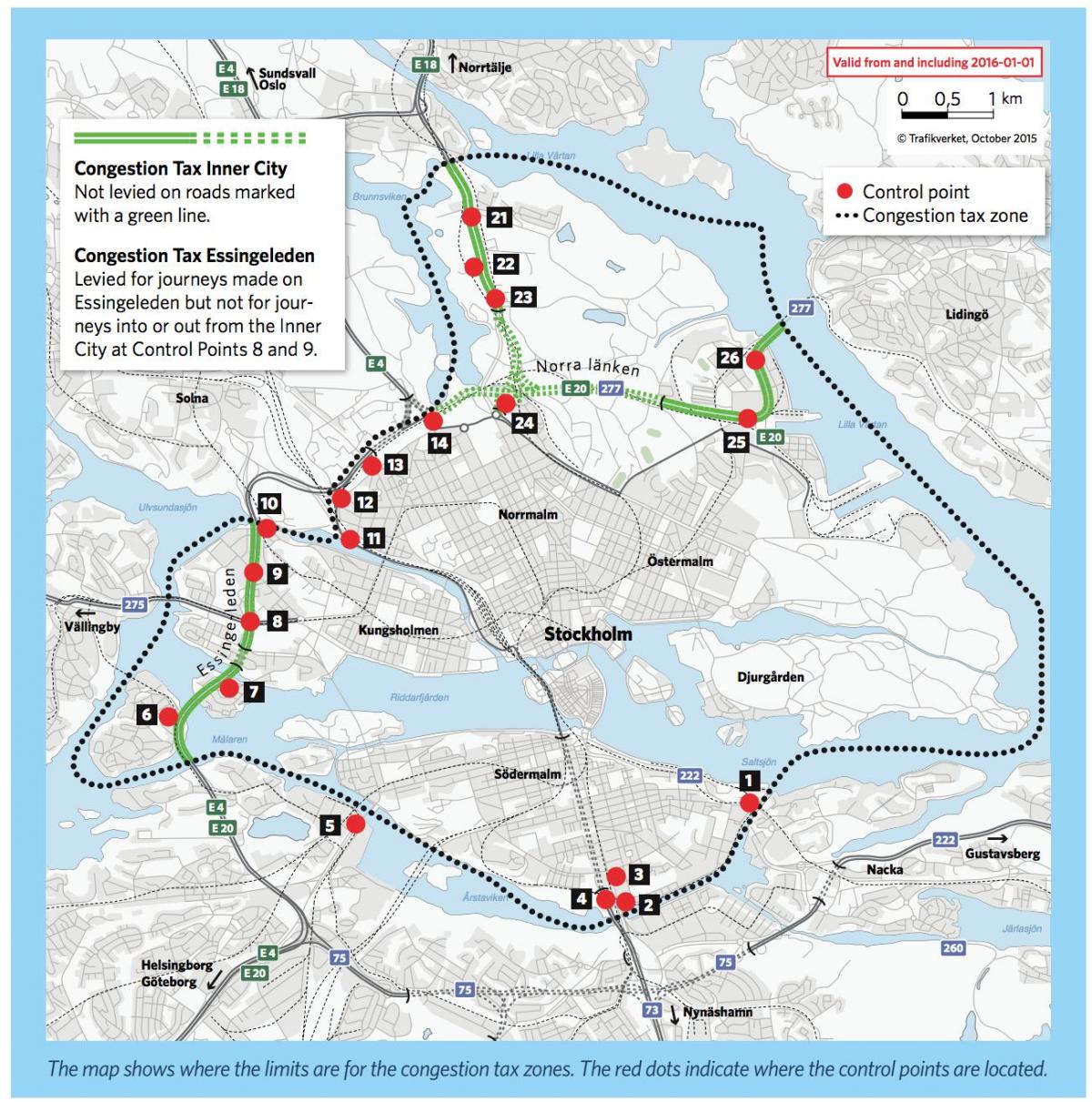harta e Stokholmit bllokimet e ngarkuar