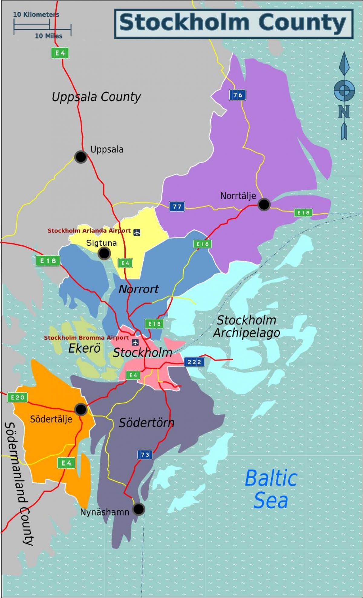 harta e Stokholm county