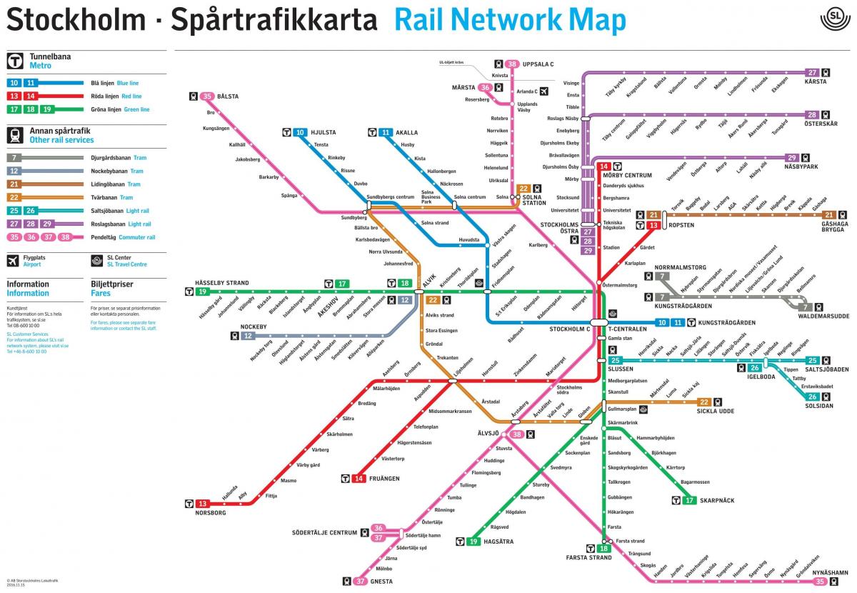 Stokholm rrjetin hekurudhor hartë