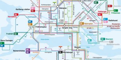 Stokholm linja autobusi hartë