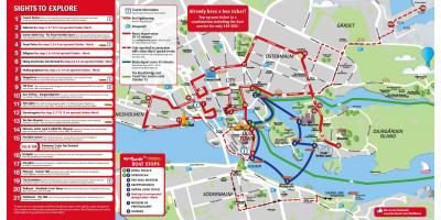 Stokholm kuqe autobus hartë